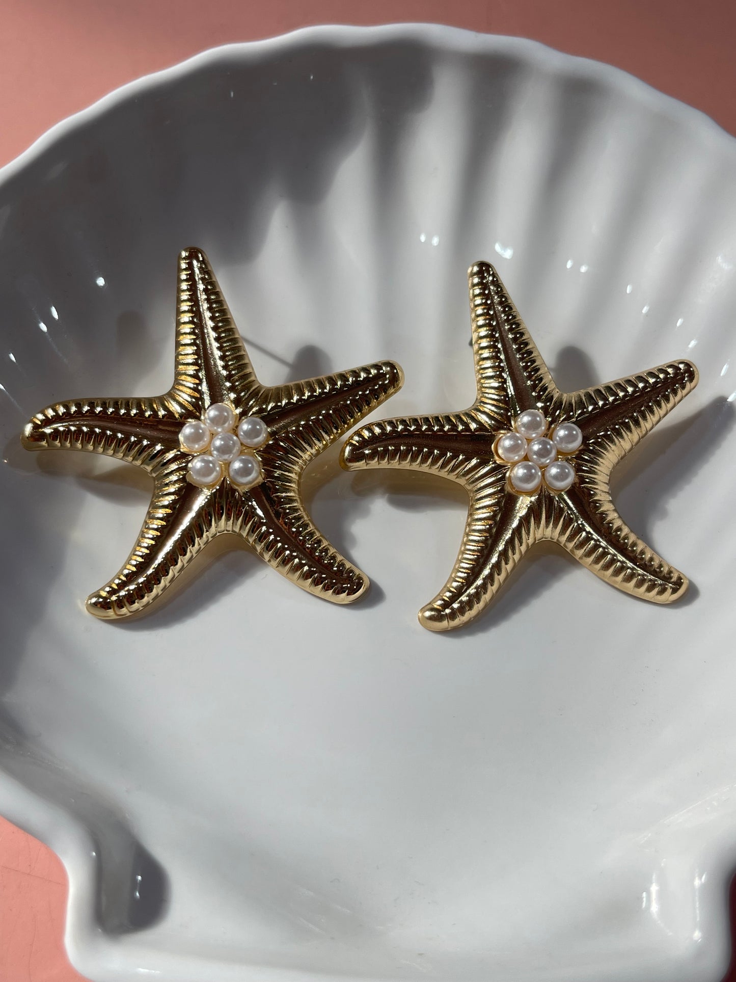 Starfish Pearl Earrings