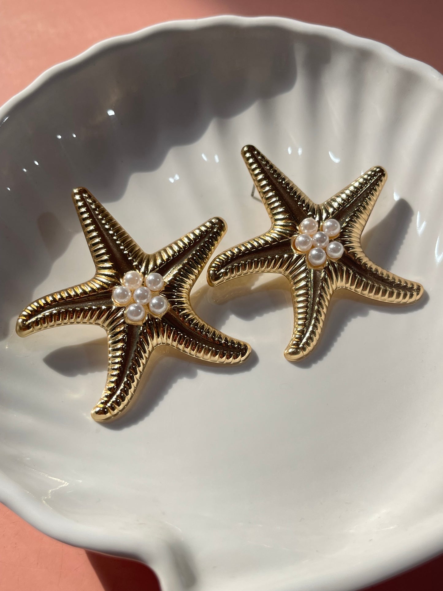Starfish Pearl Earrings