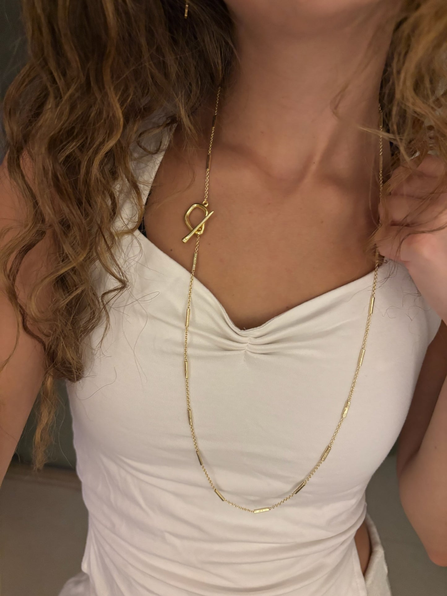 versatile drop necklace (gold plated)