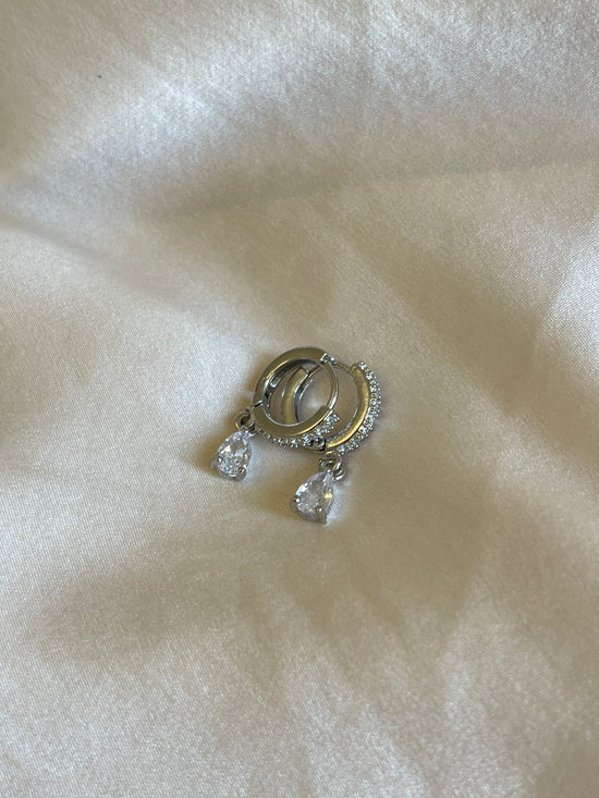 Mini Crystal Drop Earrings (Gold Plated)