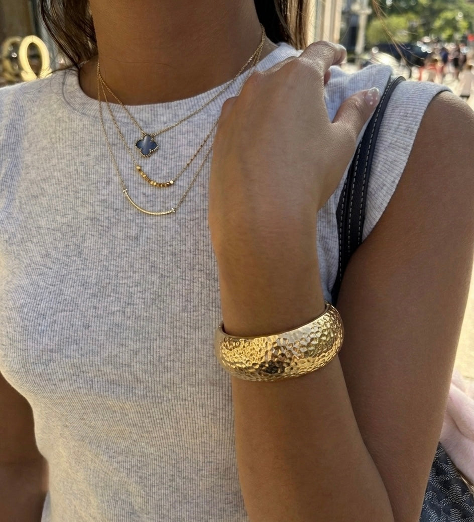 Textured Gold Bangle (Gold Plated) - Exclusive