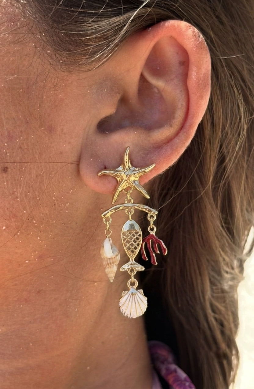 Summer Shells Dangle Earrings 2.0