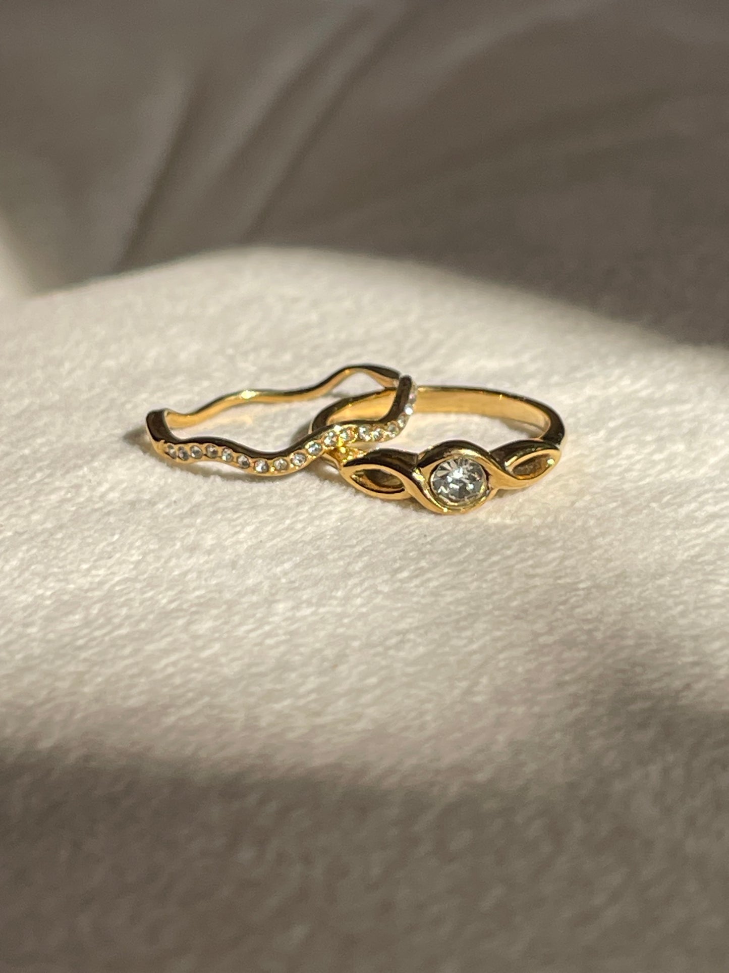 Dainty Crystal Minimal Ring- Stainless Steel
