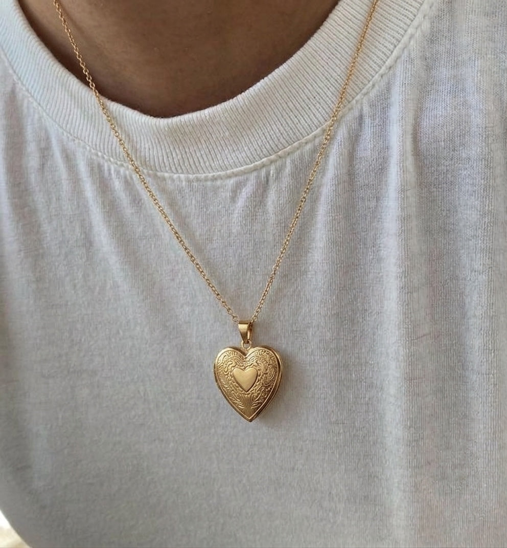 Heart Locket Necklace (Stainless Steel)