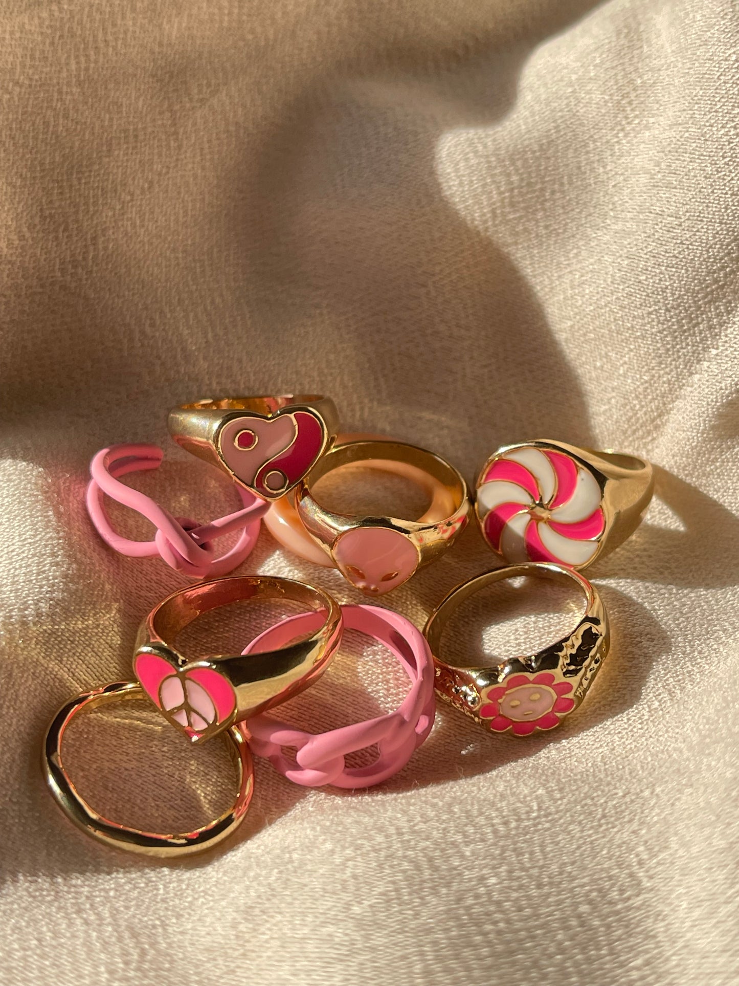 Pink Paradise Ring Set