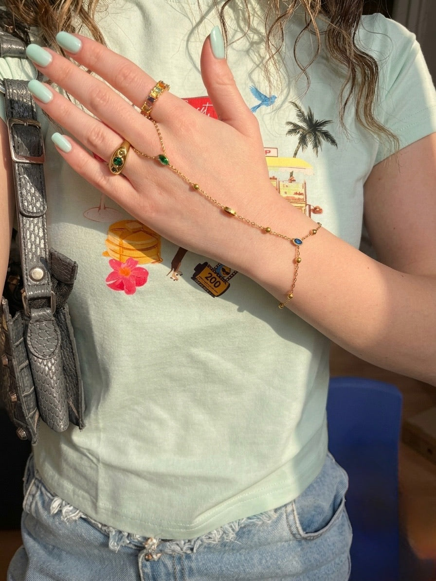Rainbow Hand Chain 2.0 Gold Plated