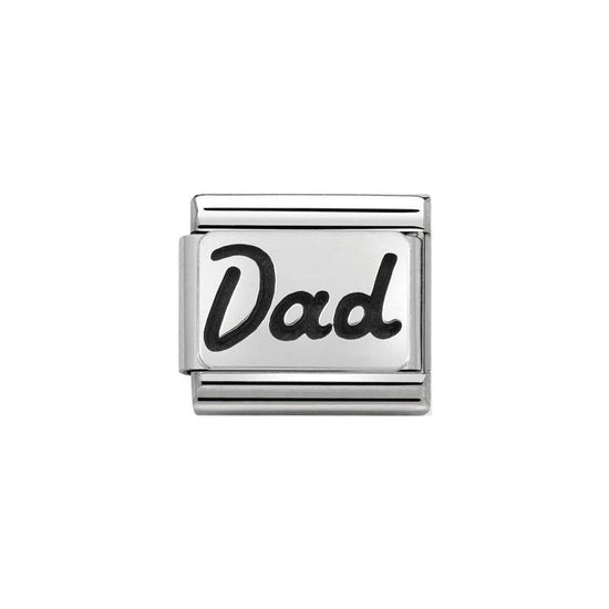 Dad - Silver Italian Charm