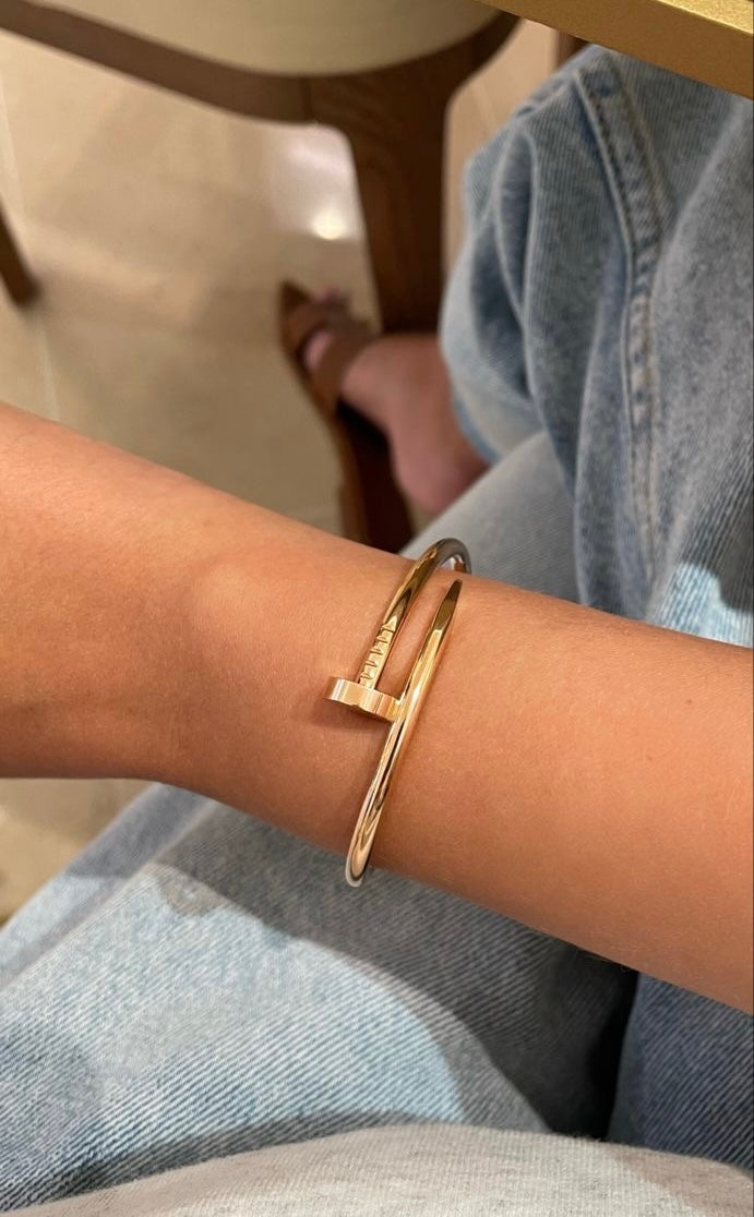 Nail Cuff Bracelet (Gold Plated)