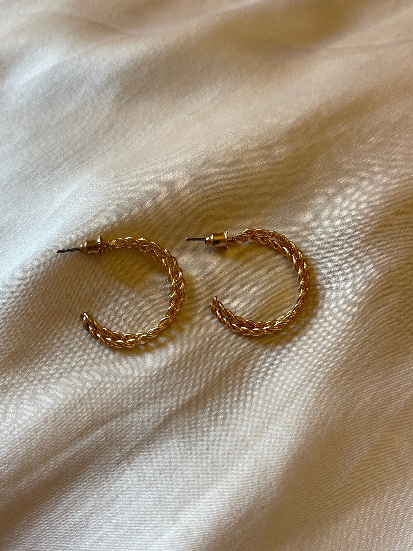 Double Twisted Hoop Earrings