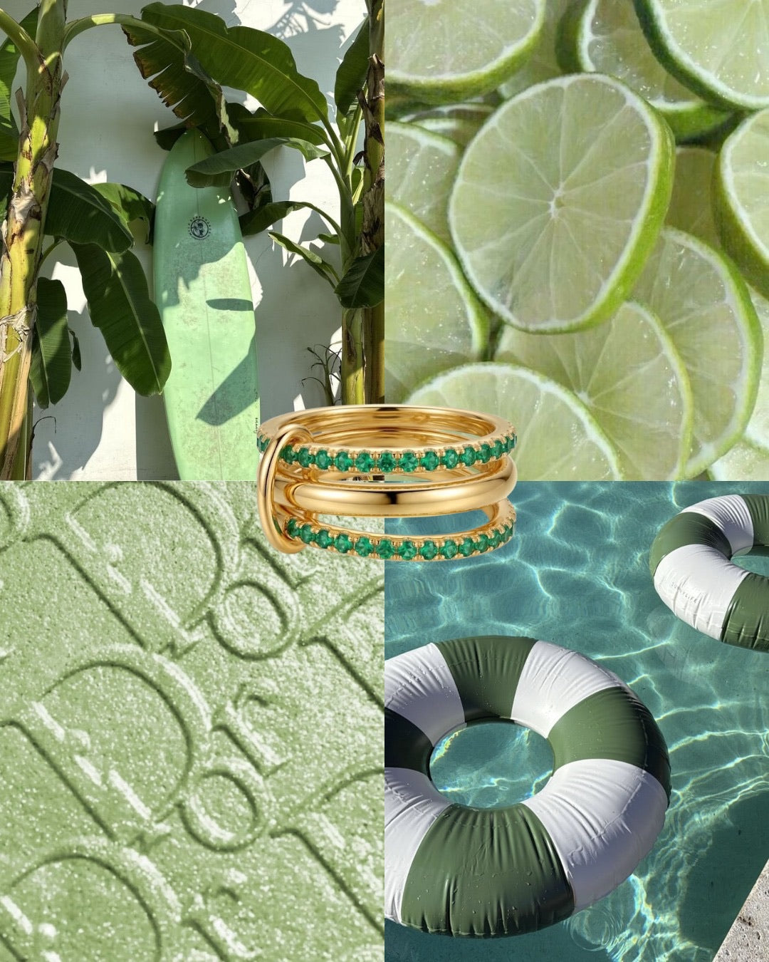 Colorful Layered Ring (Gold Plated)