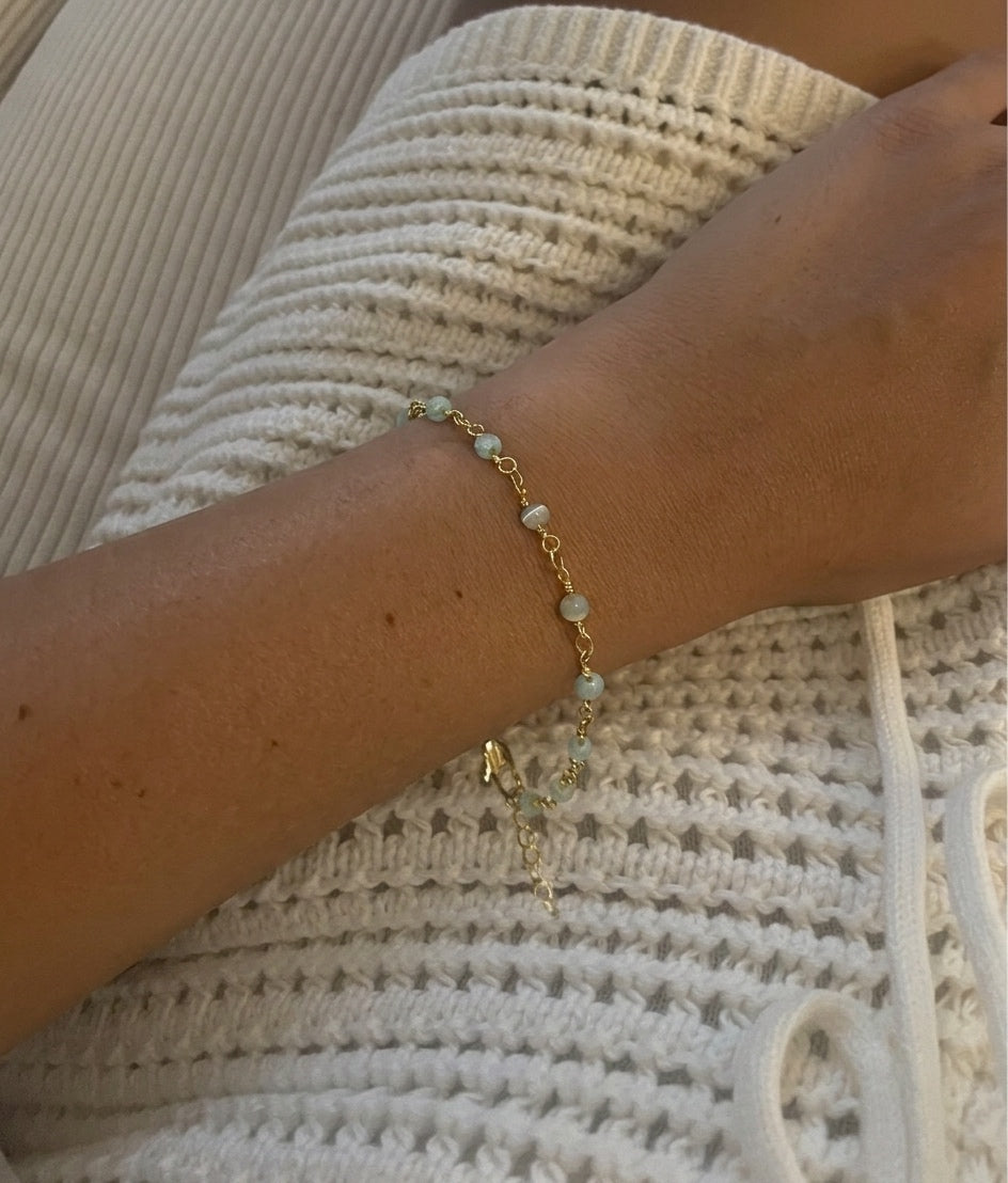mini pearls bracelet (gold plated)