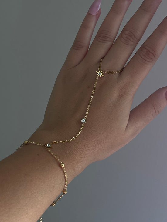 Crystal Star Hand Chain (Stainless Steel)