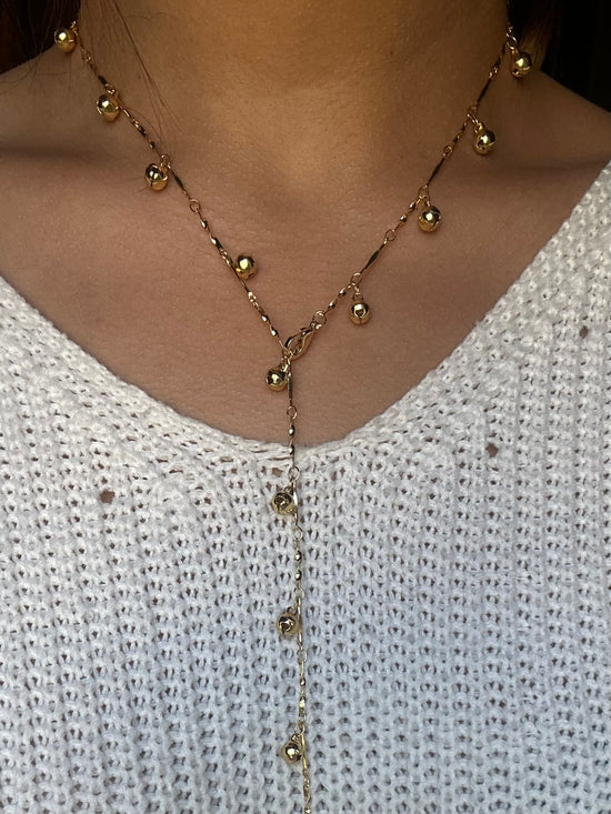 Minimal Circle Drop Necklace (Gold Plated)
