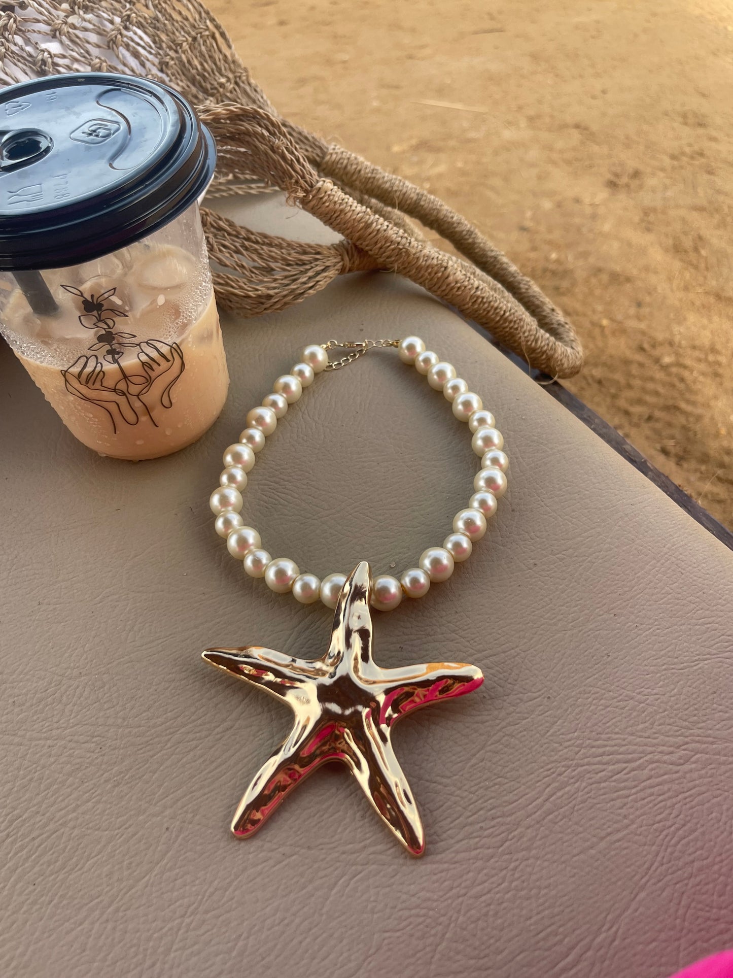 Statement Pearl Starfish Statement Necklace