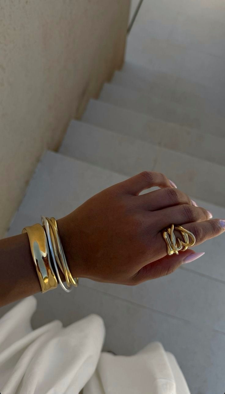 Everyday Chunky Bangle (Gold Plated)