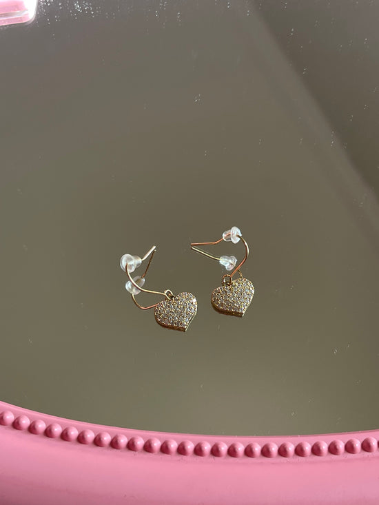 Crystal Heart Earrings