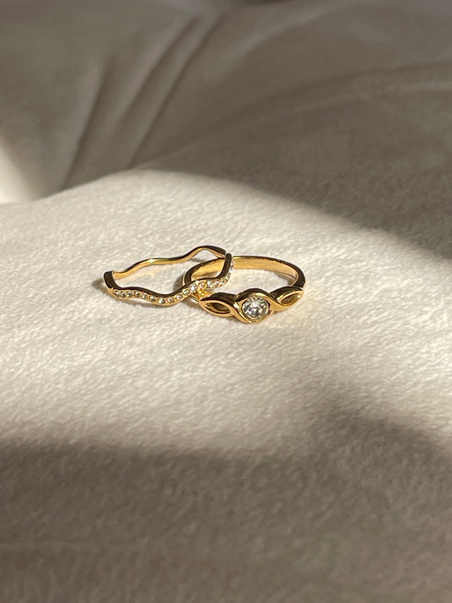 Dainty Crystal Minimal Ring- Stainless Steel