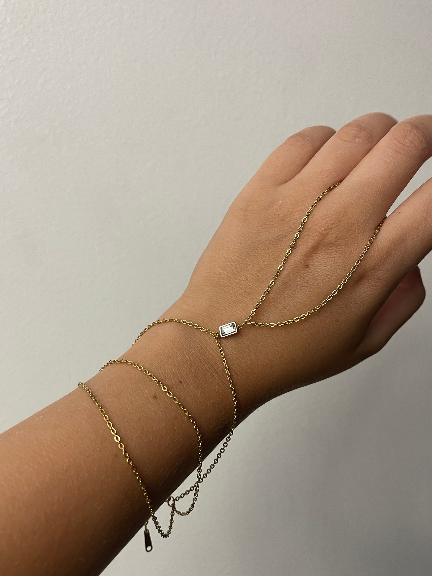 Triple Layered Crystal Hand Chain - Stainless steel & Exclusive