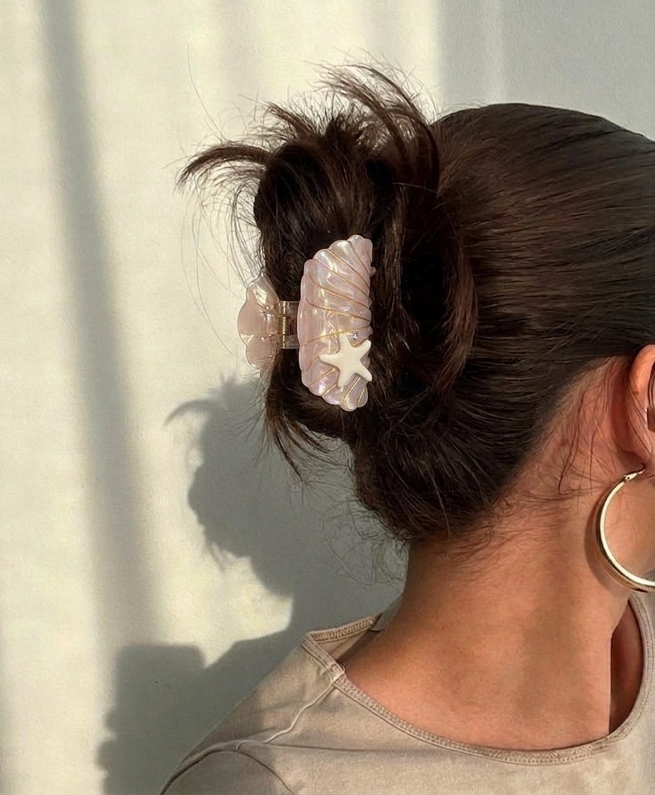 Crystal Starfish Claw Clip