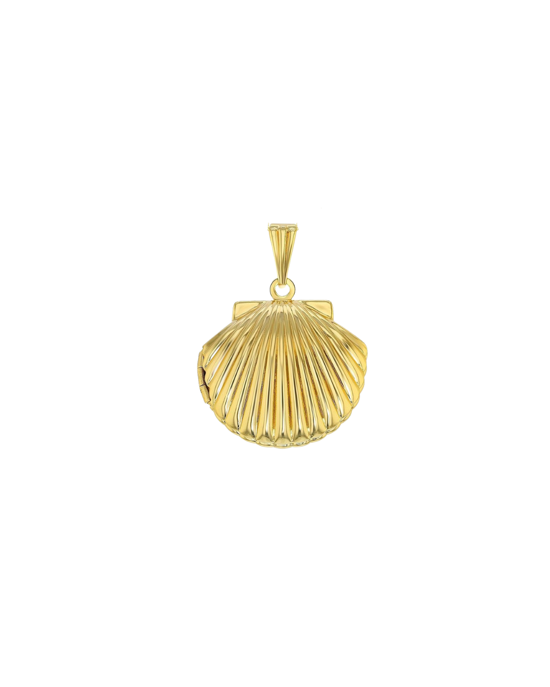 Seashell Locket Charm- Gold Plated