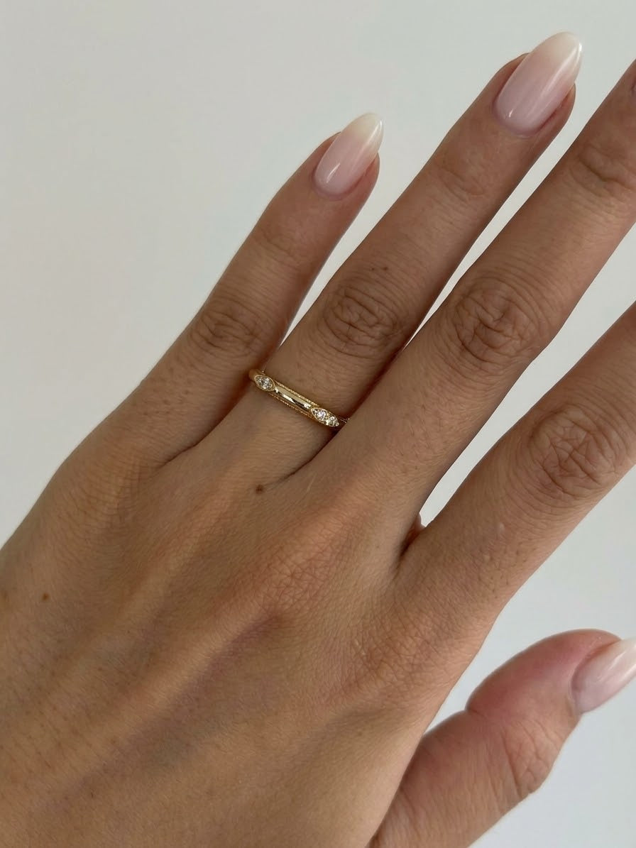 crystal evil eye ring (gold plated)