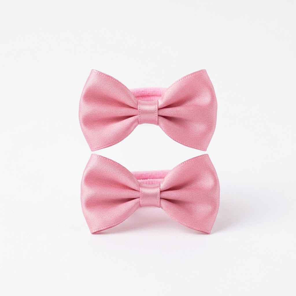 mini bow hair tie (set of 2)