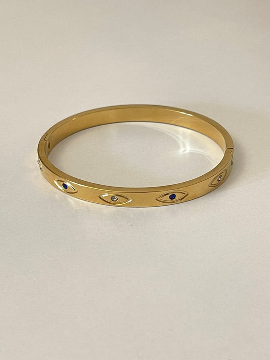 Evil Eye Cuff Bracelet (Stainless Steel)
