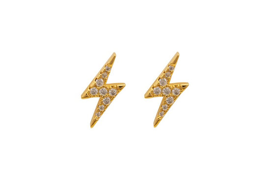 Thunder Stud Earrings (Gold Plated)