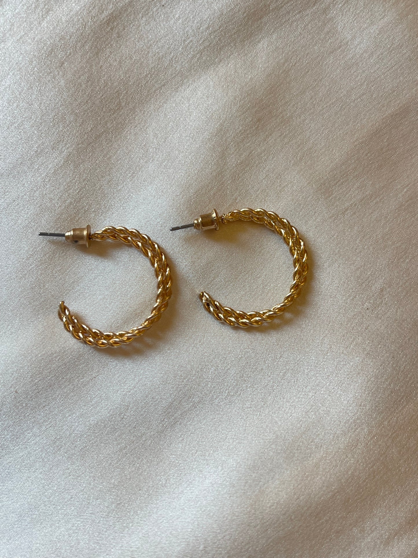 Double Twisted Hoop Earrings