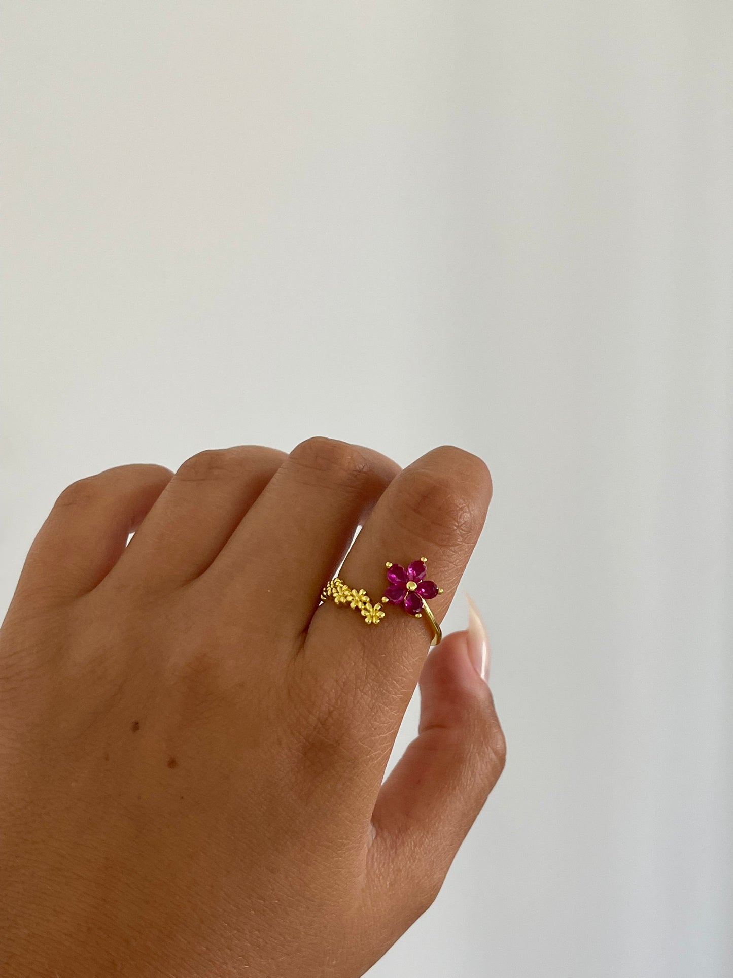 Dainty Pink Gold Plated Ring