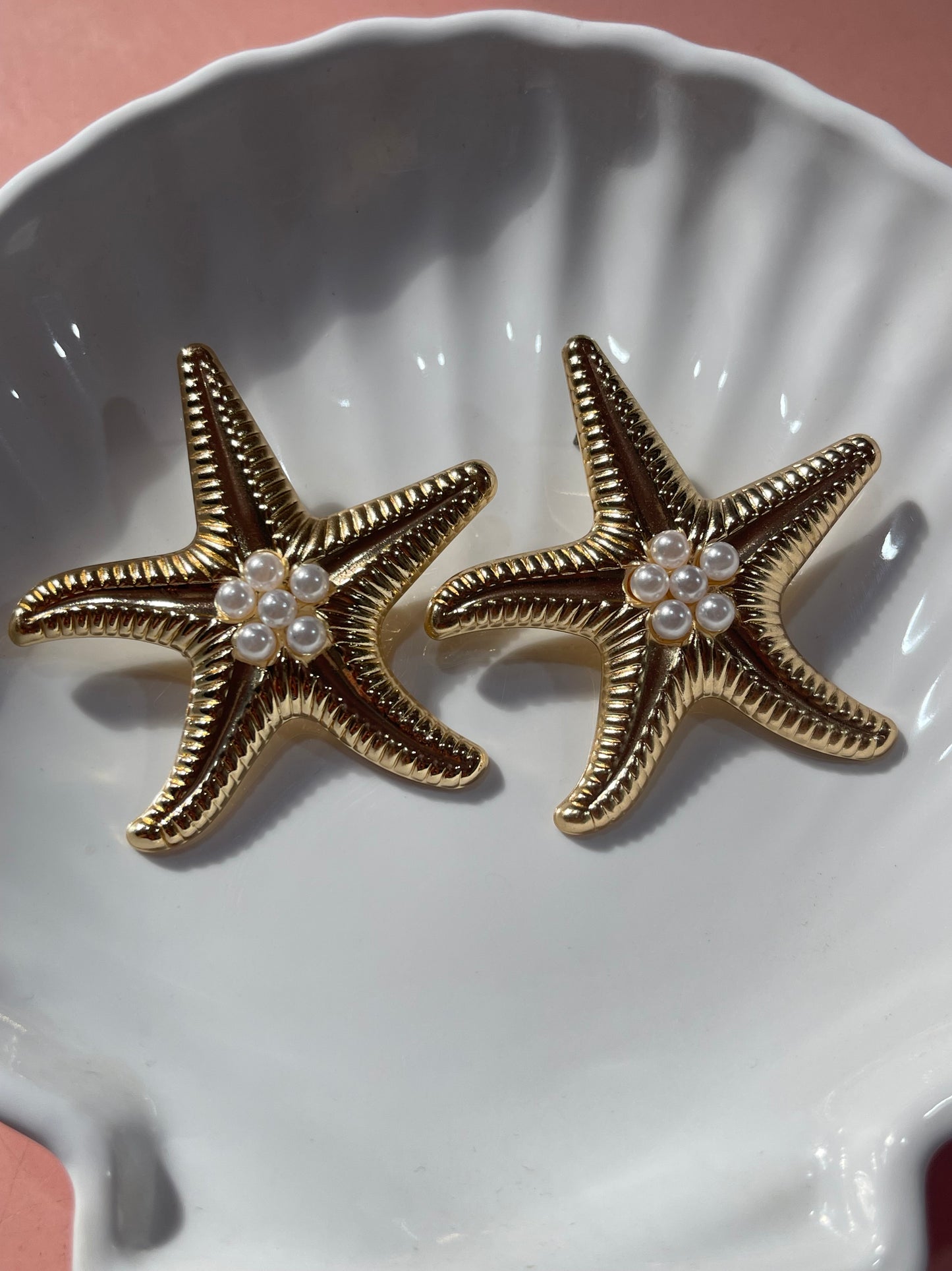 Starfish Pearl Earrings