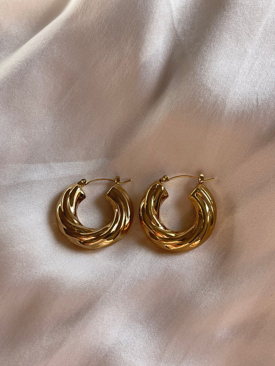 Twisted Chunky Hoops 2.0 (Stainless Steel)
