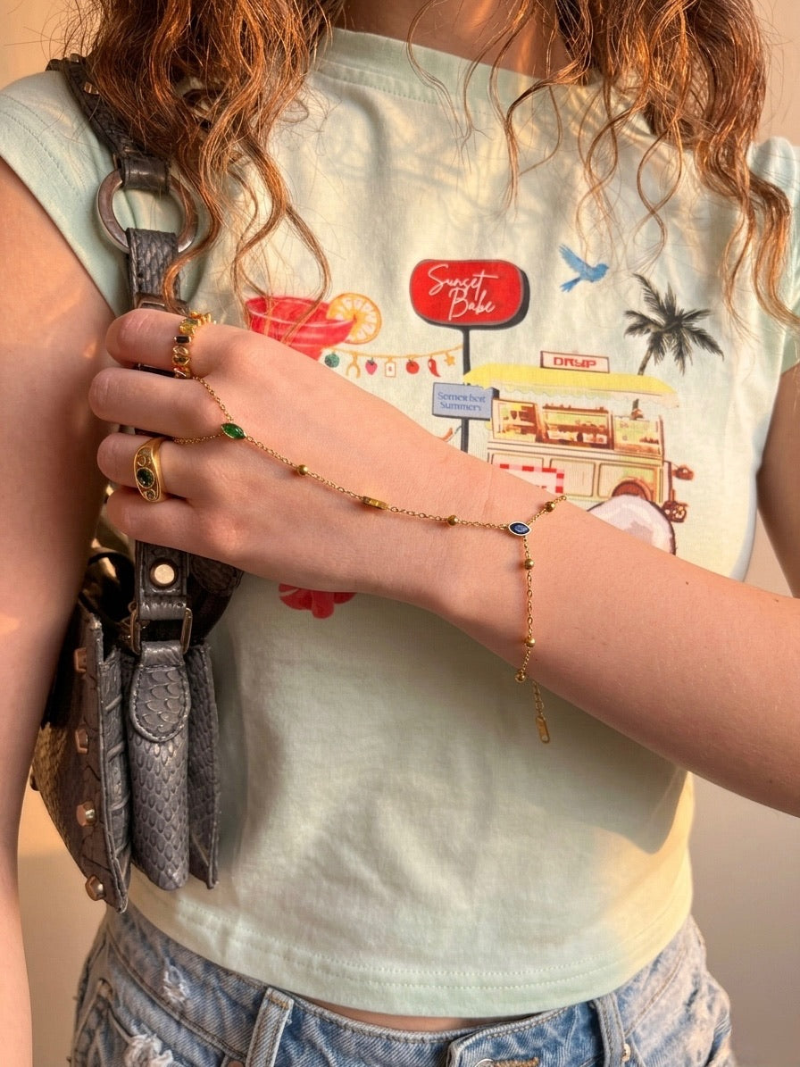 Rainbow Hand Chain 2.0 Gold Plated