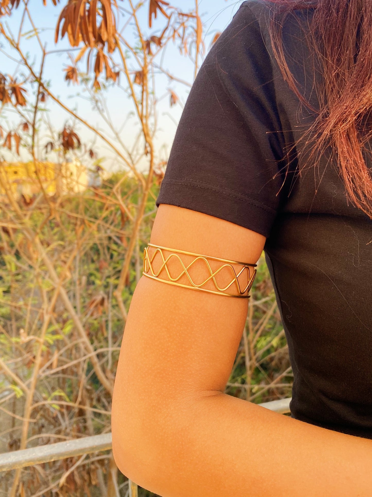 Chunky Layered Arm Cuff (Gold Plated)