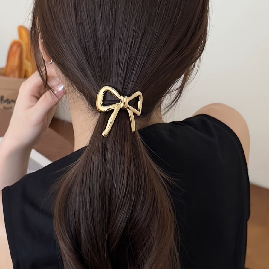 Bow Gold Hair Tie