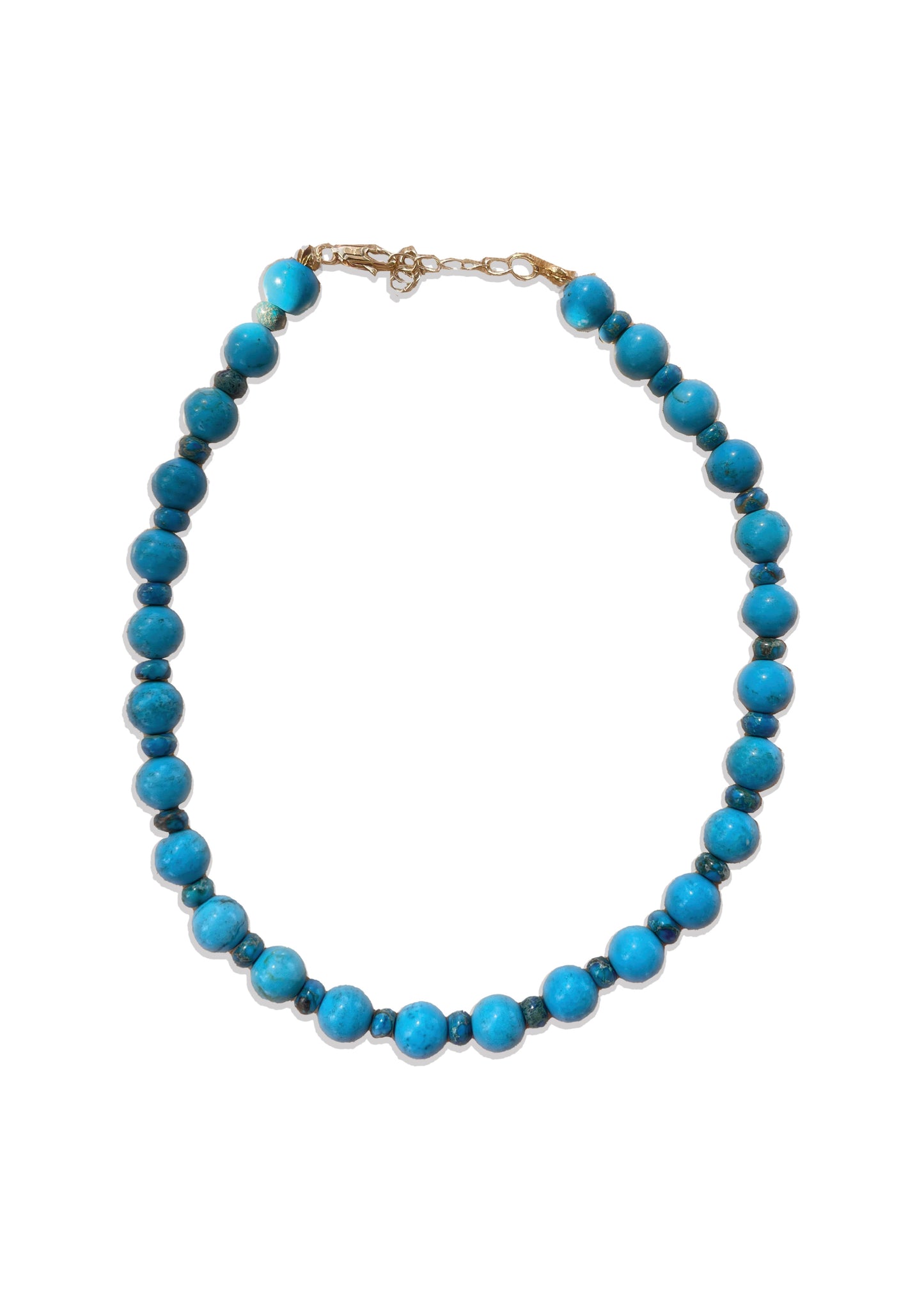 Chunky Blue Necklace- Natural Stones