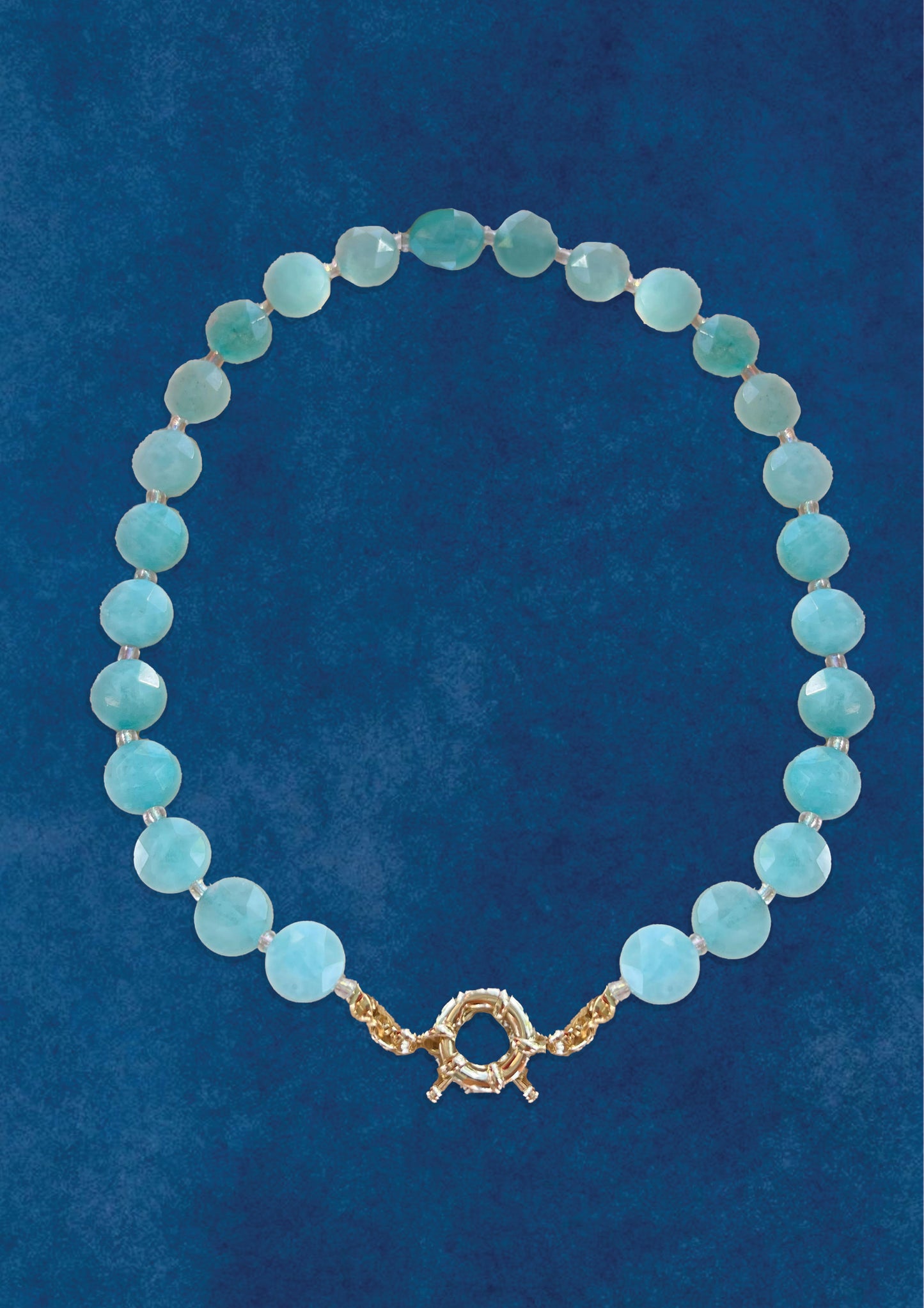 Deep Blue Necklace-Natural Stones
