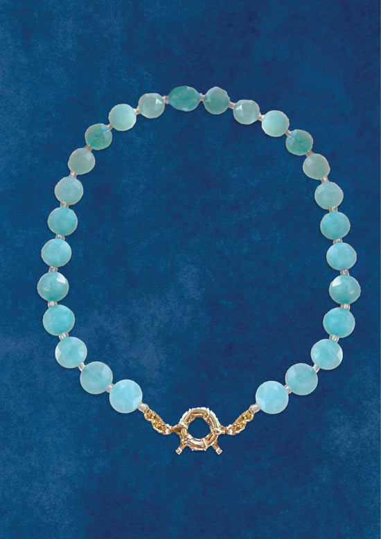 Deep Blue Necklace-Natural Stones