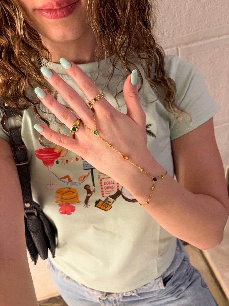 Rainbow Hand Chain 2.0 Gold Plated