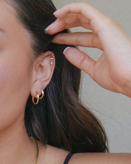 Midi Hoop Earrings (Gold Plated)