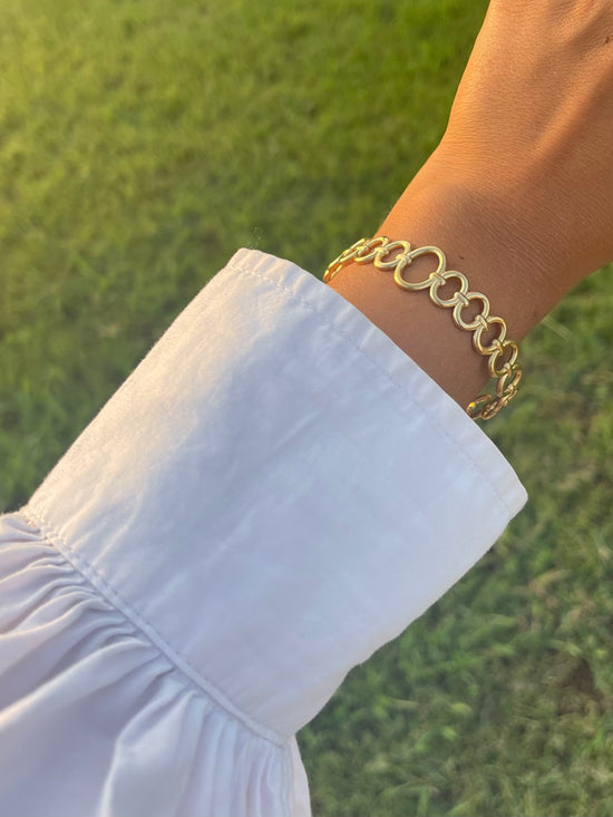 Chunky Chain Bracelet Cuff (Stainless Steel)