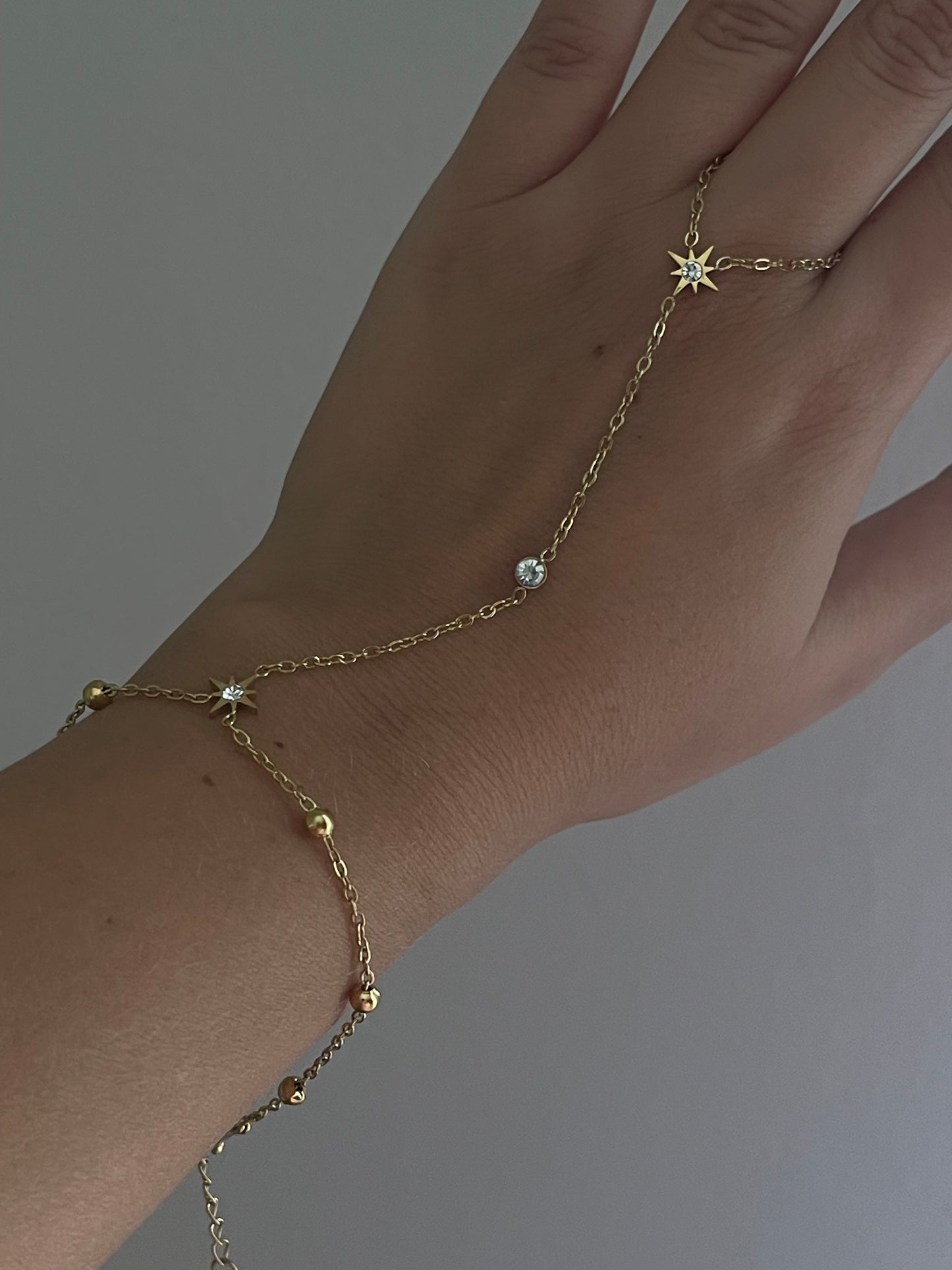 Crystal Star Hand Chain (Stainless Steel)