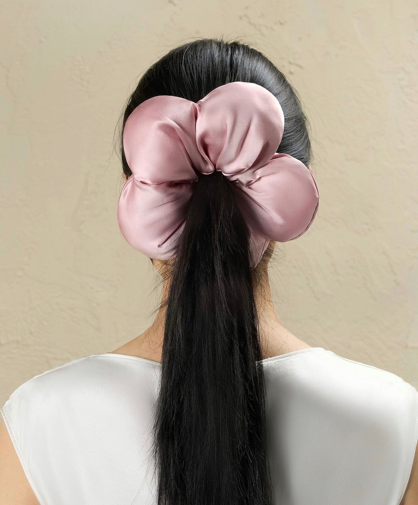 Jumbo Flower Satin Scrunchie