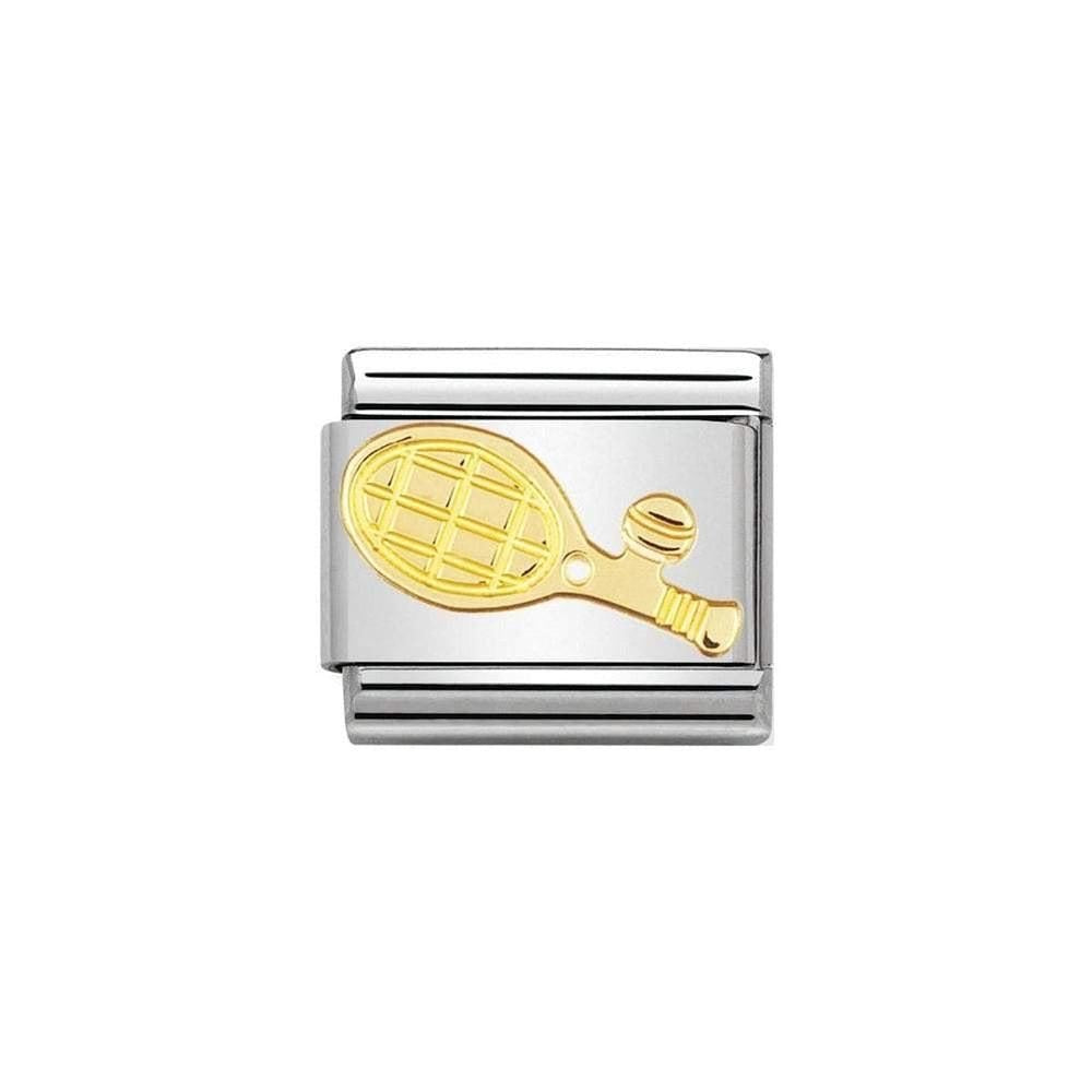 Tennis Player- Silver Italian Charm