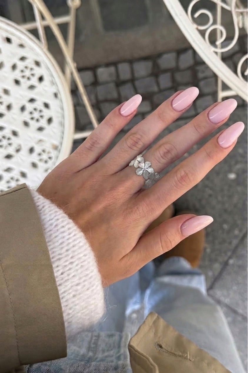 Chunky Flower Ring- Stainless Steel