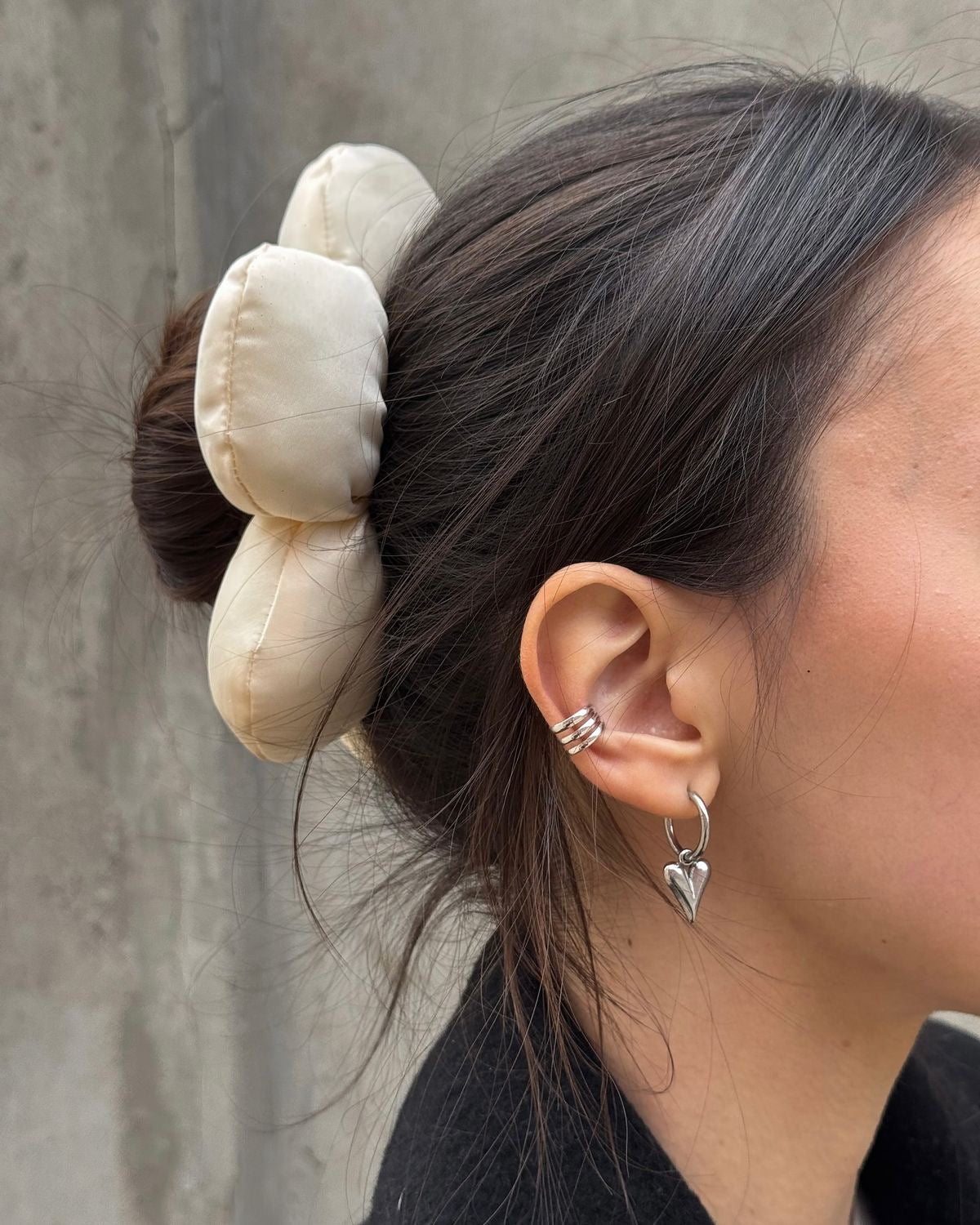 Jumbo Flower Satin Scrunchie