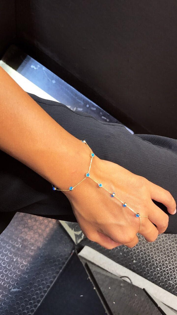 evil eye hand chain