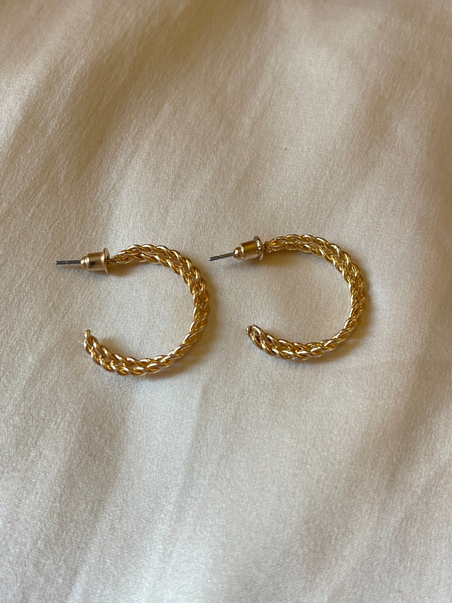 Double Twisted Hoop Earrings