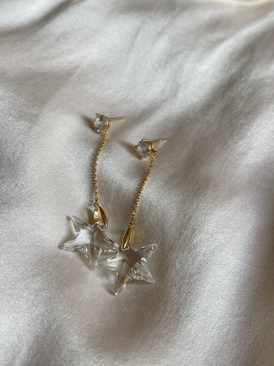 Crystal Star Dangle Earrings