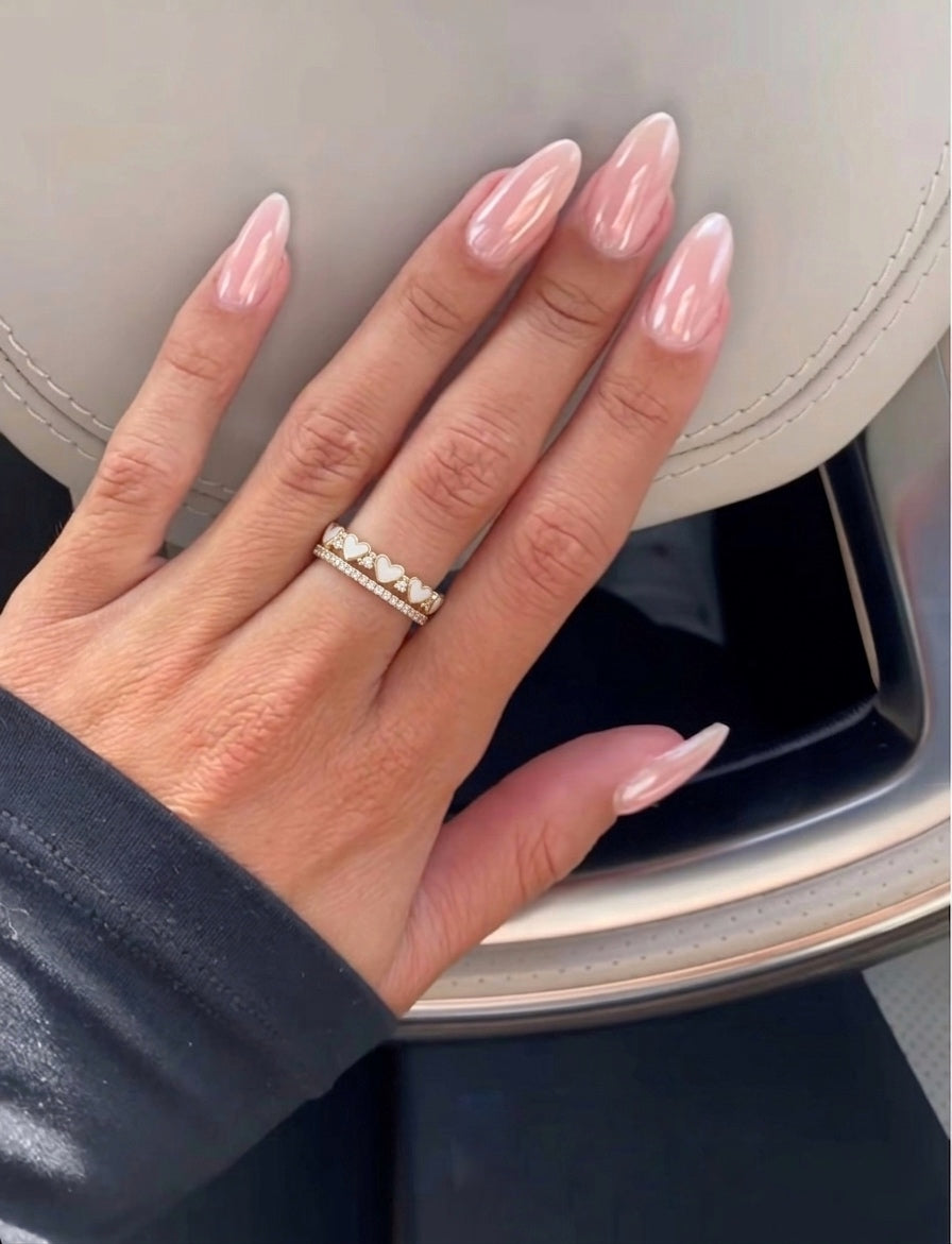 Mini Hearts Ring (Gold Plated)